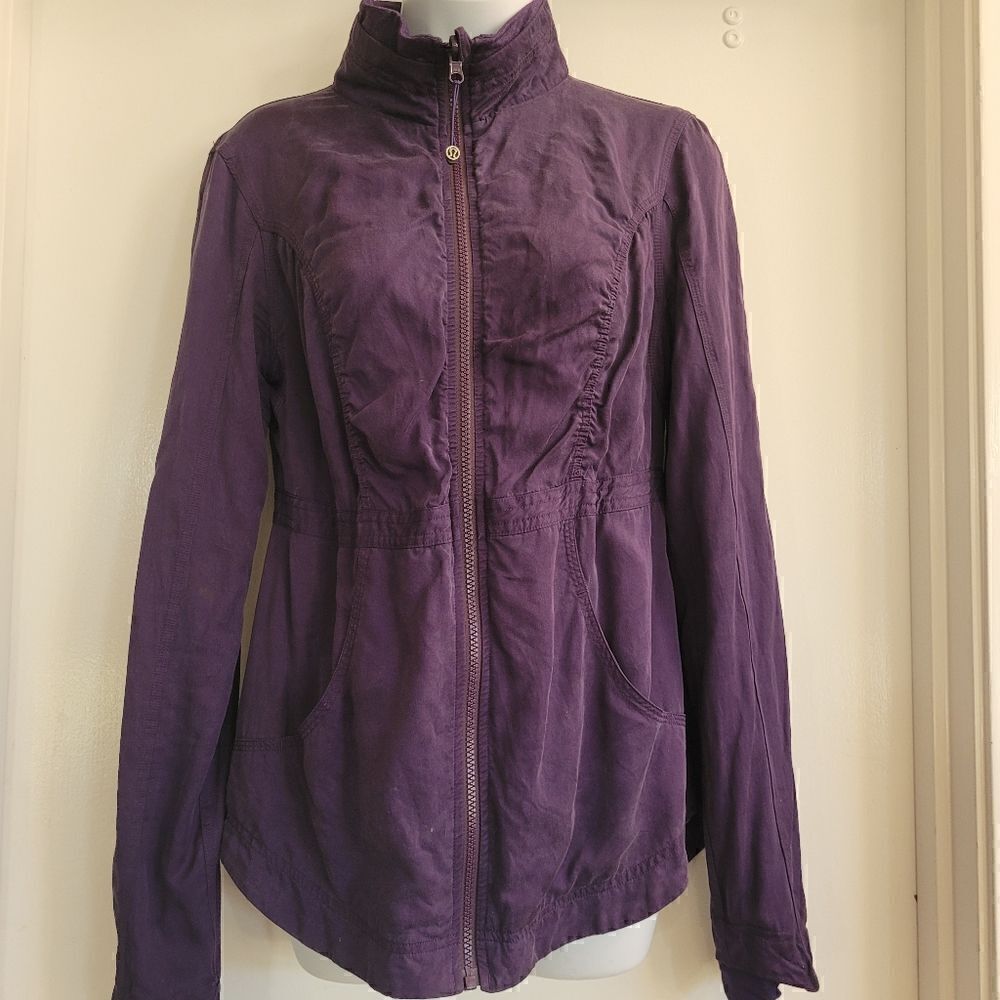 Lululemon Reversible Jacket INNER PEACE Fit & Flare Purple Yoga - Picture 13 of 16